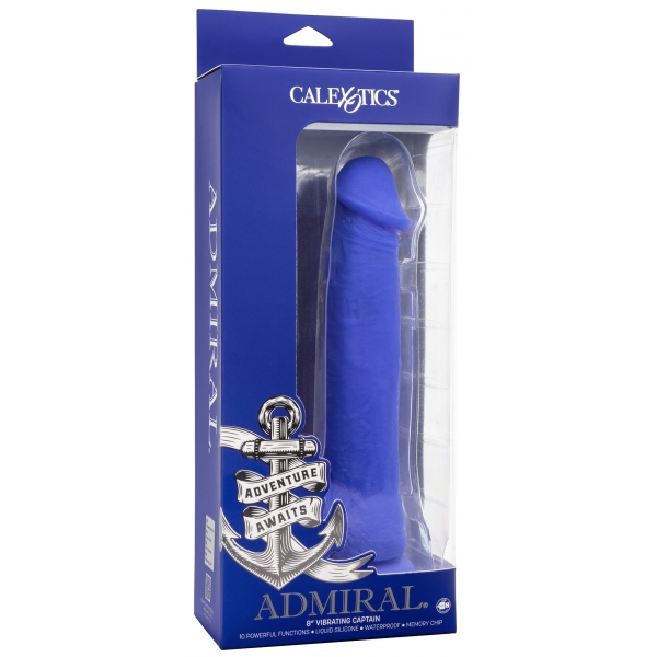 Dildo vibrante Captain 16 x 4 cm Blu