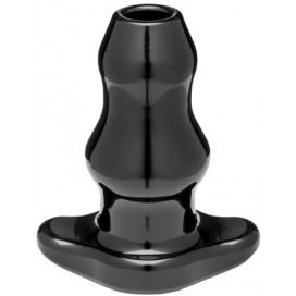 Perfect Fit Double Tunnel Plug Black Extra Large 14 x 7.6cm