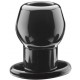 Ass Tunnel Plug Silicone Black Large 7.6 x 6.2 cm