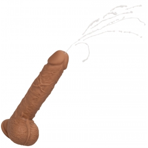 Squirting Fuck Stick Dildo Vibratório Fuck Squirting 17 x 4,2cm Castanho