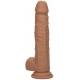 Neuk vibrerende dildo 17 x 4.2cm Bruin