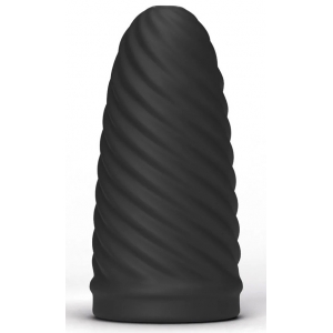 All Black Male Masturbator ABM09 Masturbatore morbido ad anello da 16 cm