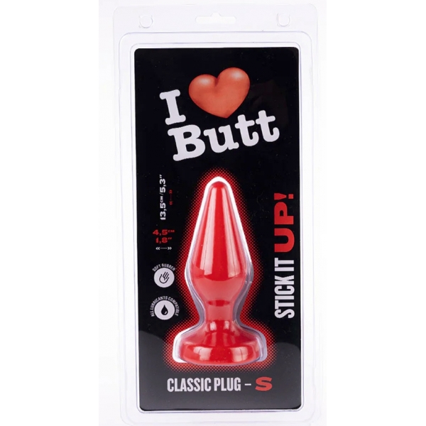 Plug Classic S I Love Butt 11 x 4,3 cm Rojo