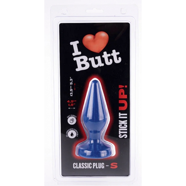 Plug Classic S I Love Butt 11 x 4,3 cm Azul