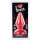 Plug Classic L I Love Butt 15 x 6.8 cm red