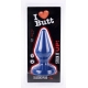 Plug Classic L I Love Butt 15 x 6,8 cm Azul