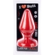 Plug anal CLASSIC XXL I Love Butt 20 x 9 cm Rouge