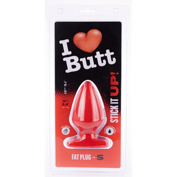 Plug Fat S I Love Butt 11 x 6 cm Red