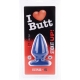 Plug anal FAT S I Love Butt 11 x 6 cm Bleu