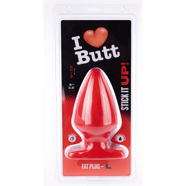 Plug Fat L I Love Butt 15,5 x 9 cm Vermelho