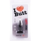 Plug Slim S I Love Butt 8,5 x 3 cm Negro