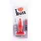 Plug anal SLIM M I Love Butt 11 x 3.7 cm Rouge