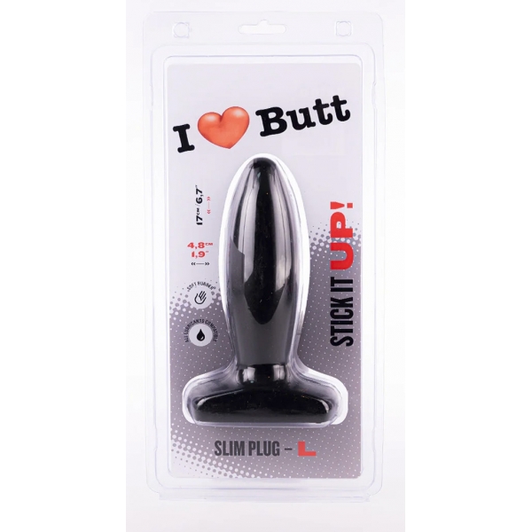 Plug Slim L I Love Butt 14 x 4,8 cm Nero