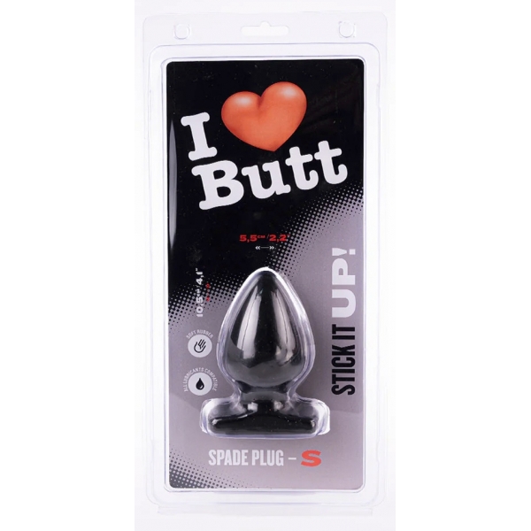 Plug Spade S I Love Butt 9 x 5.3 cm Black