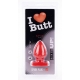 Plug Spade S I Love Butt 9 x 5.3 cm Red