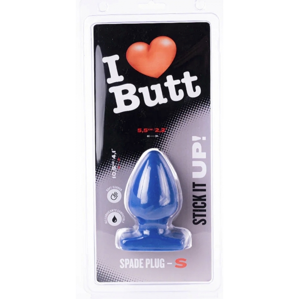 Plug Spade S I Love Butt 9 x 5.3 cm Blau