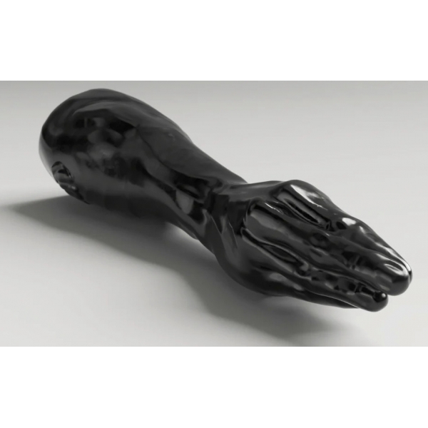 Dildo ABS14 Borstrok Helemaal Zwart Steroïd 33 x 10cm