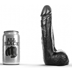 All Black Dildo AB05 Miguel Helemaal Zwart 15 x 5cm