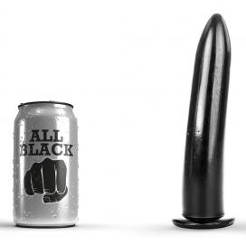 All Black Dildo AB06 Bullet Helemaal Zwart 19 x 3,7cm