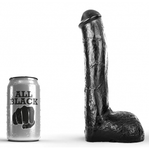 All Black Dildo AB14 Vince helemaal zwart 18 x 5,2cm