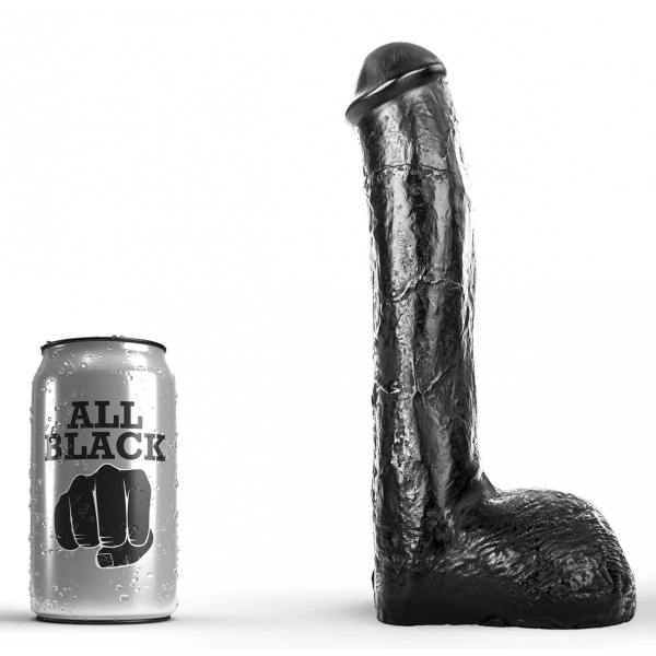 Dildo AB14 Vince helemaal zwart 18 x 5,2cm