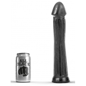 All Black Dildo AB30 Donger Helemaal Zwart 29 x 6cm