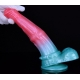 Alien Beast Cyan Rainbow 9.3" Dildo - B