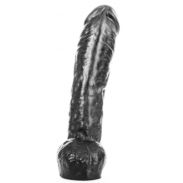 Dildo AB34 Bratwurst Helemaal Zwart 24 x 6,5cm