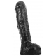 Dildo AB34 Bratwurst Helemaal Zwart 24 x 6,5cm