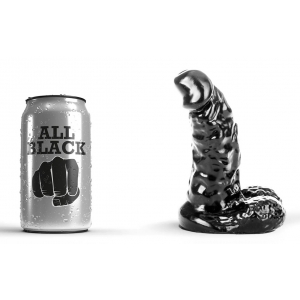 All Black Dildo AB42 Slang Alles Zwart 11 x 4,5cm