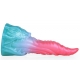 Alien Beast Cyan Rainbow 8.2" Dildo - D