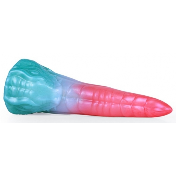 Alien Beast Cyan Rainbow 8.2" Dildo - D