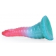 Alien Beast Cyan Rainbow 9.8" Dildo - E