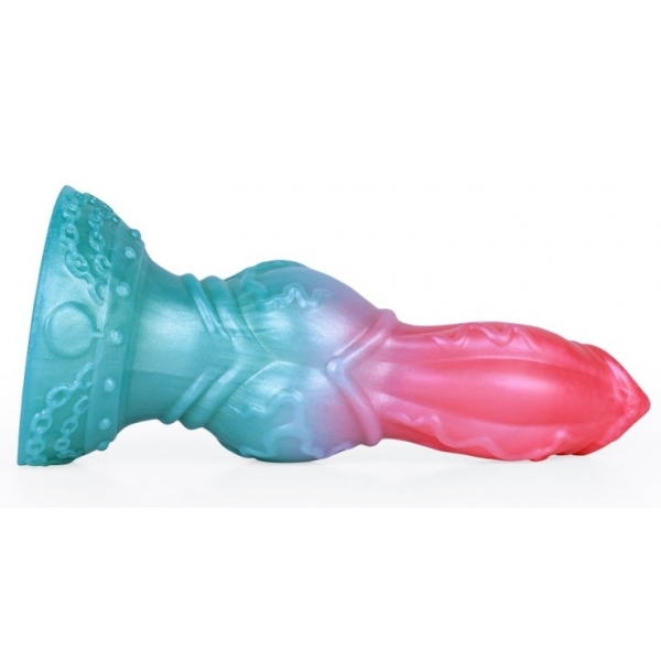 Alien Beast Cyan Rainbow 7.9" Dildo - K