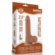 Dildo de pele deslizante 13 x 3,7 cm castanho