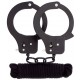 Metal Handcuffs and Rope 3M black