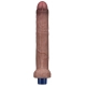 Vibrating dildo Softee Vibe 21 x 4cm Brown