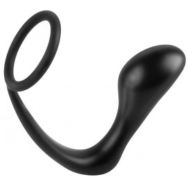 Ass Gasm Plug and Cockring 10 x 3,2 cm Negro