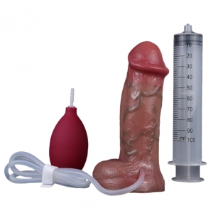 RealCockz Slankere Ejaculerende Dildo 12,5 x 4,5cm Bruin