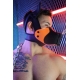 Poundtown Pup Breedwell Maske Schwarz-Orange