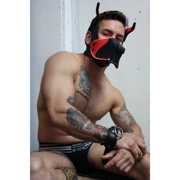 Poundtown Pup Breedwell Maske Schwarz-Rot