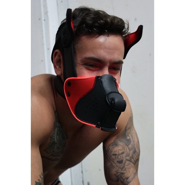 Poundtown Pup Breedwell Maske Schwarz-Rot