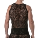 Lace Top Tank Top Black