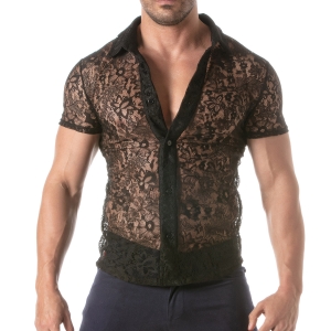 TOF Paris Chemise en dentelle LACE CAMISA Noire