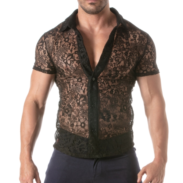 Chemise en dentelle LACE CAMISA Noire