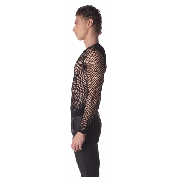 Fishnet Long Sleeve Capo BLACK