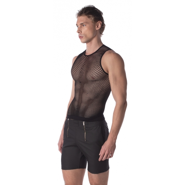 Fishnet Tank Top Stefano BLACK