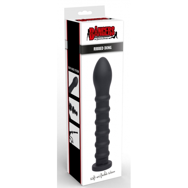 Easy-Lock Ribbed Dildo 19 x 4cm