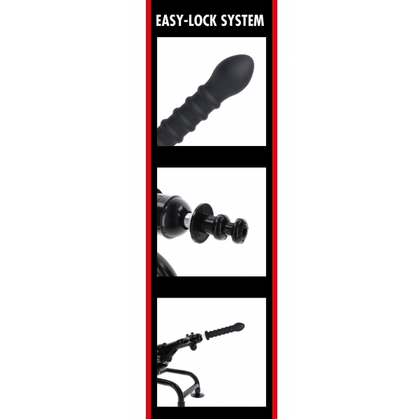 Hidden Desire Bangers Fuck Machines Ribbed Dong Easy-Lock 19 cm Black