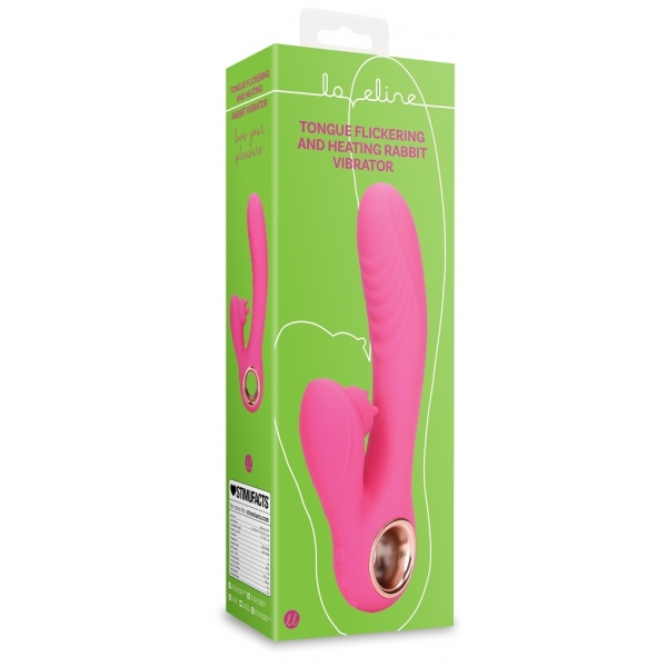 Vibro Conejo Lengua Flicker 19 cm Rosa